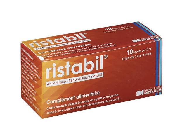Laboratoire Leurquin Mediolanum Ristabil Anti-Fatigue Reconstituant Naturel 10 Flacons