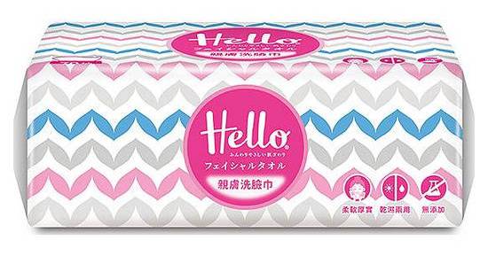 Hello親膚洗臉巾70抽