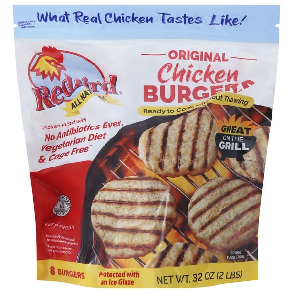Red Bird Farms Chicken Burger Frozen (32 oz)