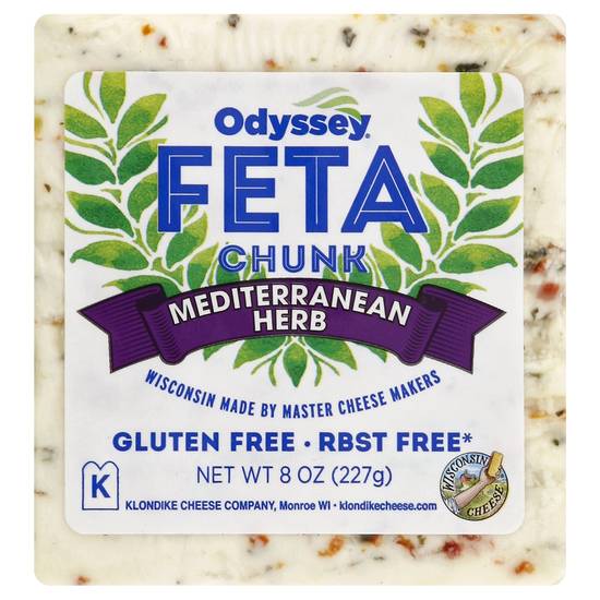 Odyssey Mediterranean Herb Feta Chunk Gluten Free (8 oz)