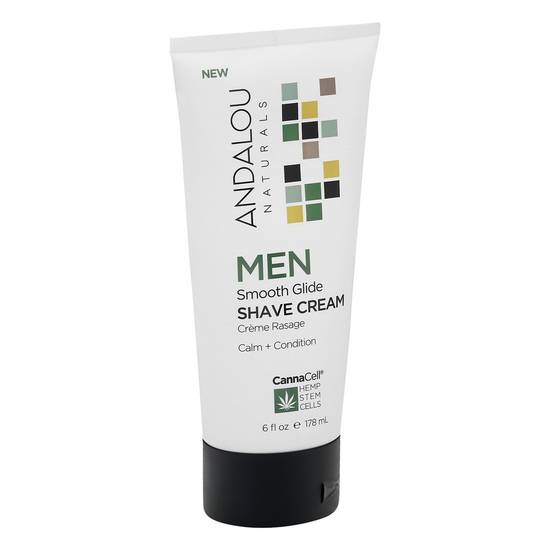Andalou Naturals Cannacell Men Smooth Glide Shave Cream