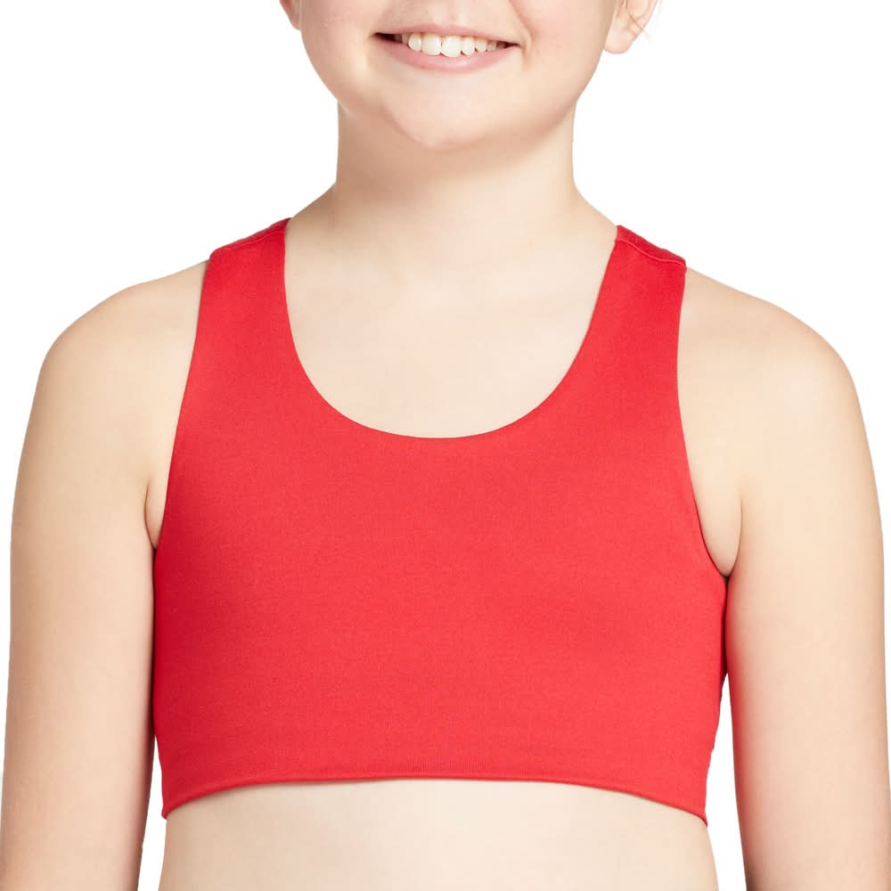 DSG Girls' Momentum Sports Bra (Team Red, M)