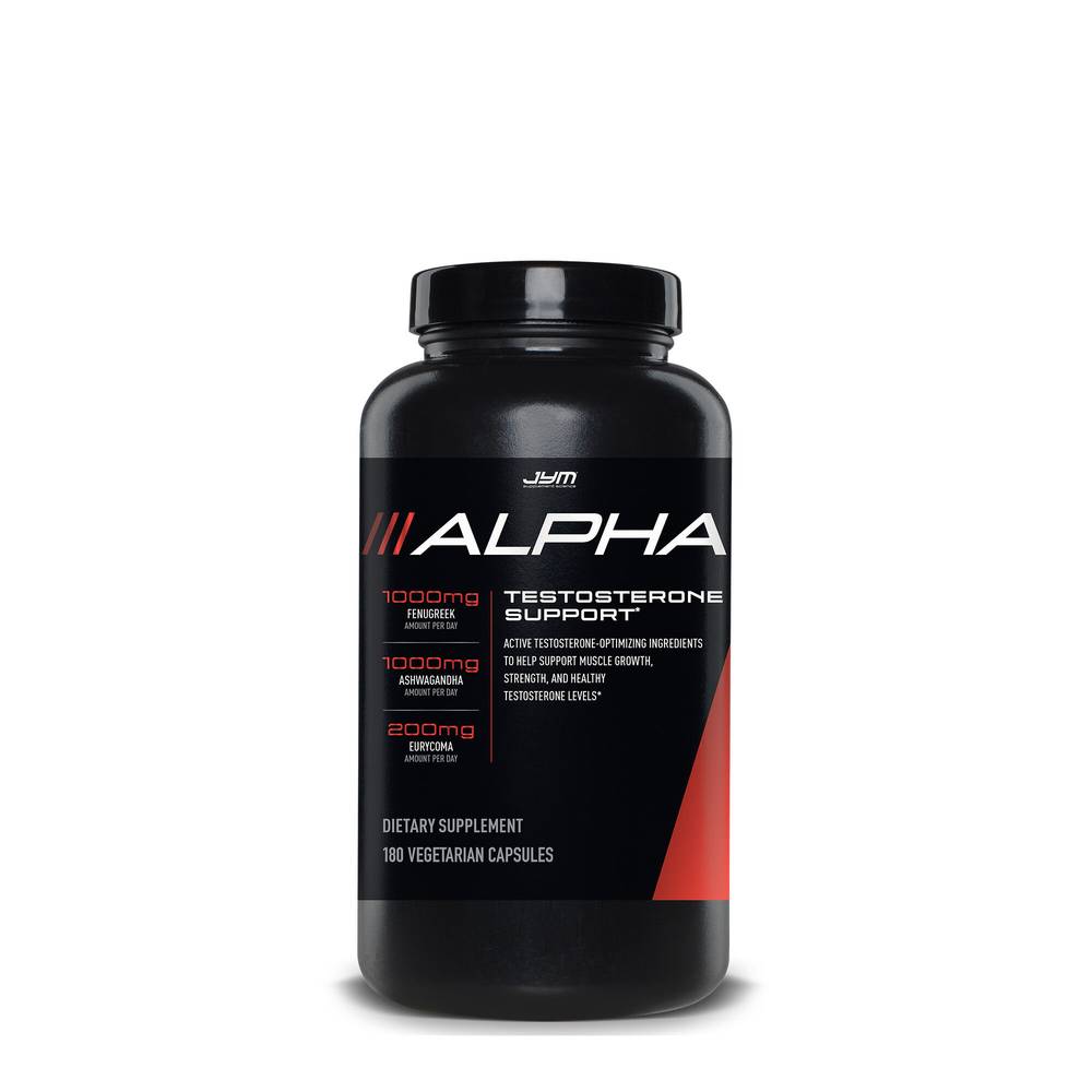 Jym Supplement Science Alpha Testosterone Support Dietary Supplement Capsule (180 ct)