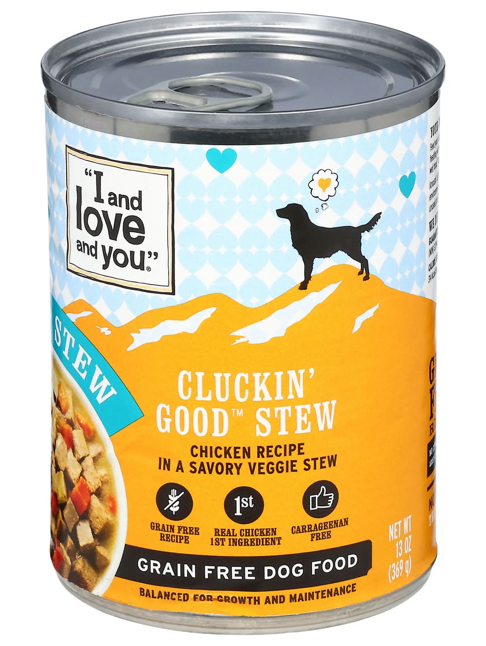 I and love and you Grain Free Cluckin' Good Stew Dog Food, Chicken (13 oz)