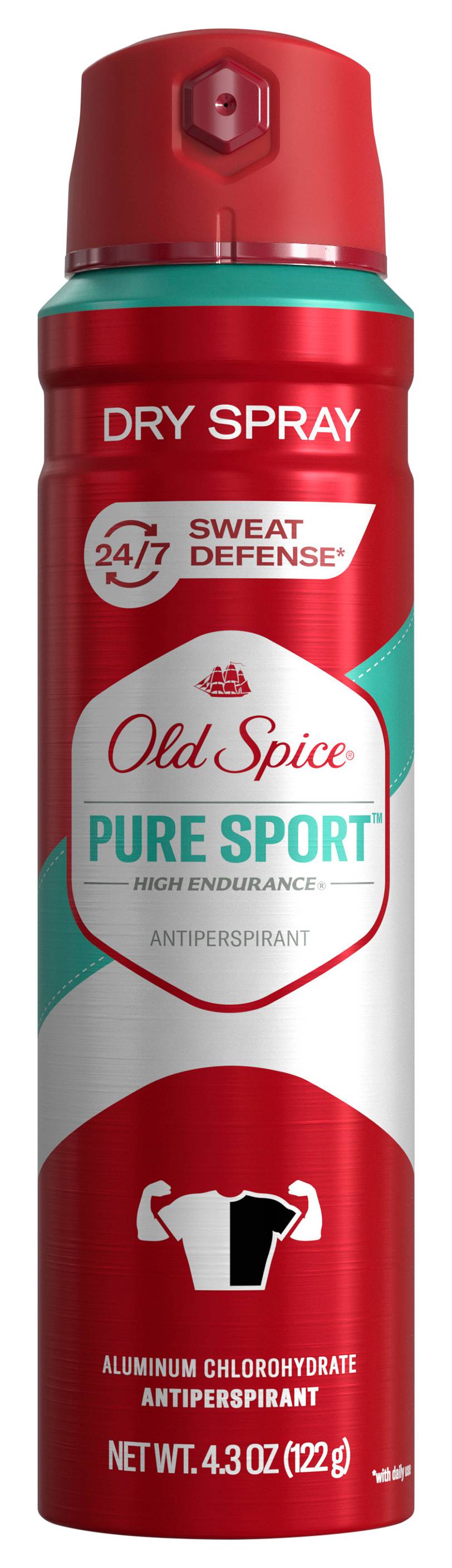 Old Spice Pure Sport High Endurance Antiperspirant For Men (4.3 oz)