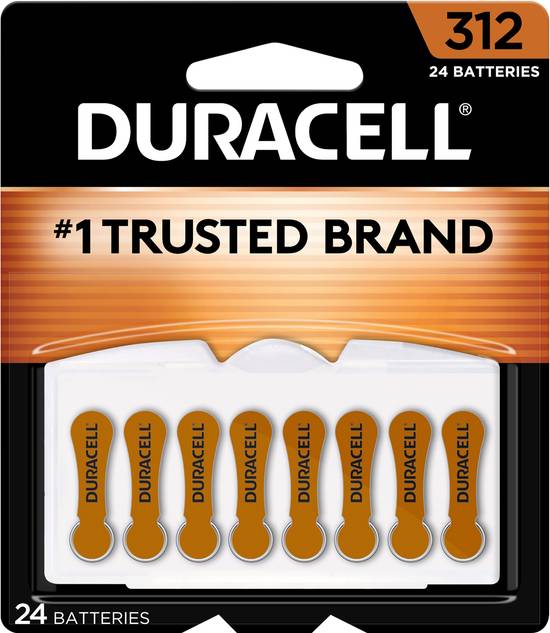 Duracell Zinc Air 312 Batteries (24 ct)