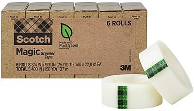 Scotch Magic Greener Invisible Clear Tape Refill (812s6) (6 ct)