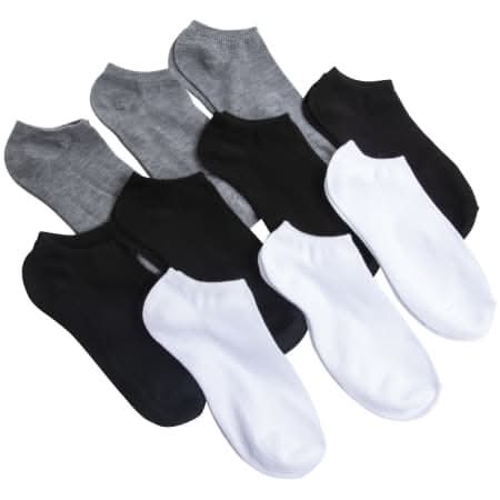 Women's Low-Cut Socks 10-Pack Black Multi
