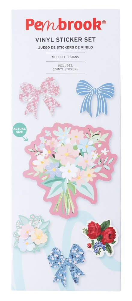 Pembrook Floral Vinyl Stickers