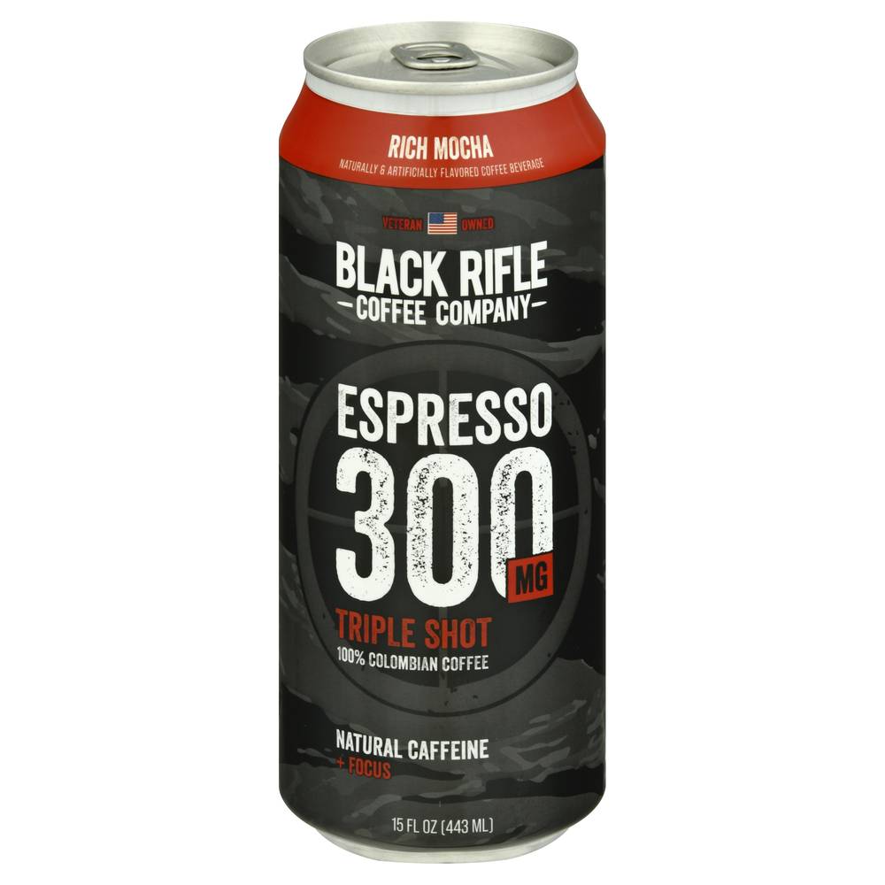 Black Rifle Coffee Company Espresso 300 Triple Shot 100% Colombian Coffee (15 fl oz)