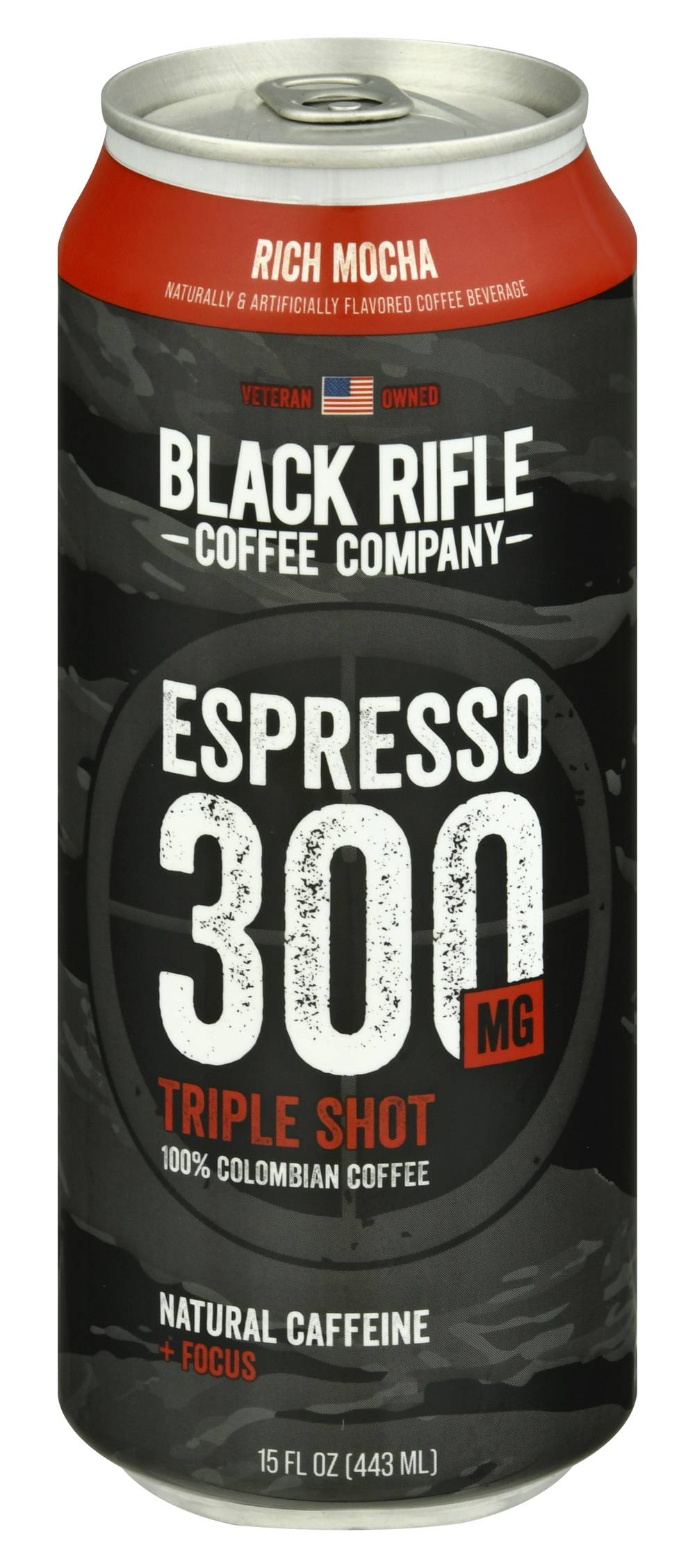 Black Rifle Coffee Company Espresso 300 Triple Shot 100% Colombian Coffee (15 fl oz)