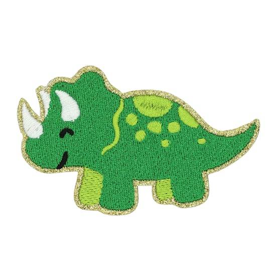 Iron-On & Adhesive Dinosaur Embroidered Patch By Make Market