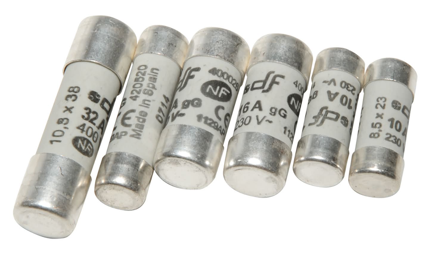 Gefom - Fusible cartouche, 2X10A 2X16A 1X20A 1X32A (6)
