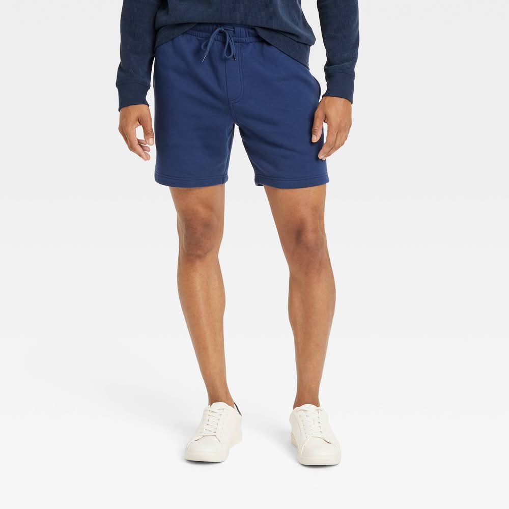 Goodfellow & Co. Every Wear Ultra Soft Fleece Pull on Shorts, Men, XXL, Blue