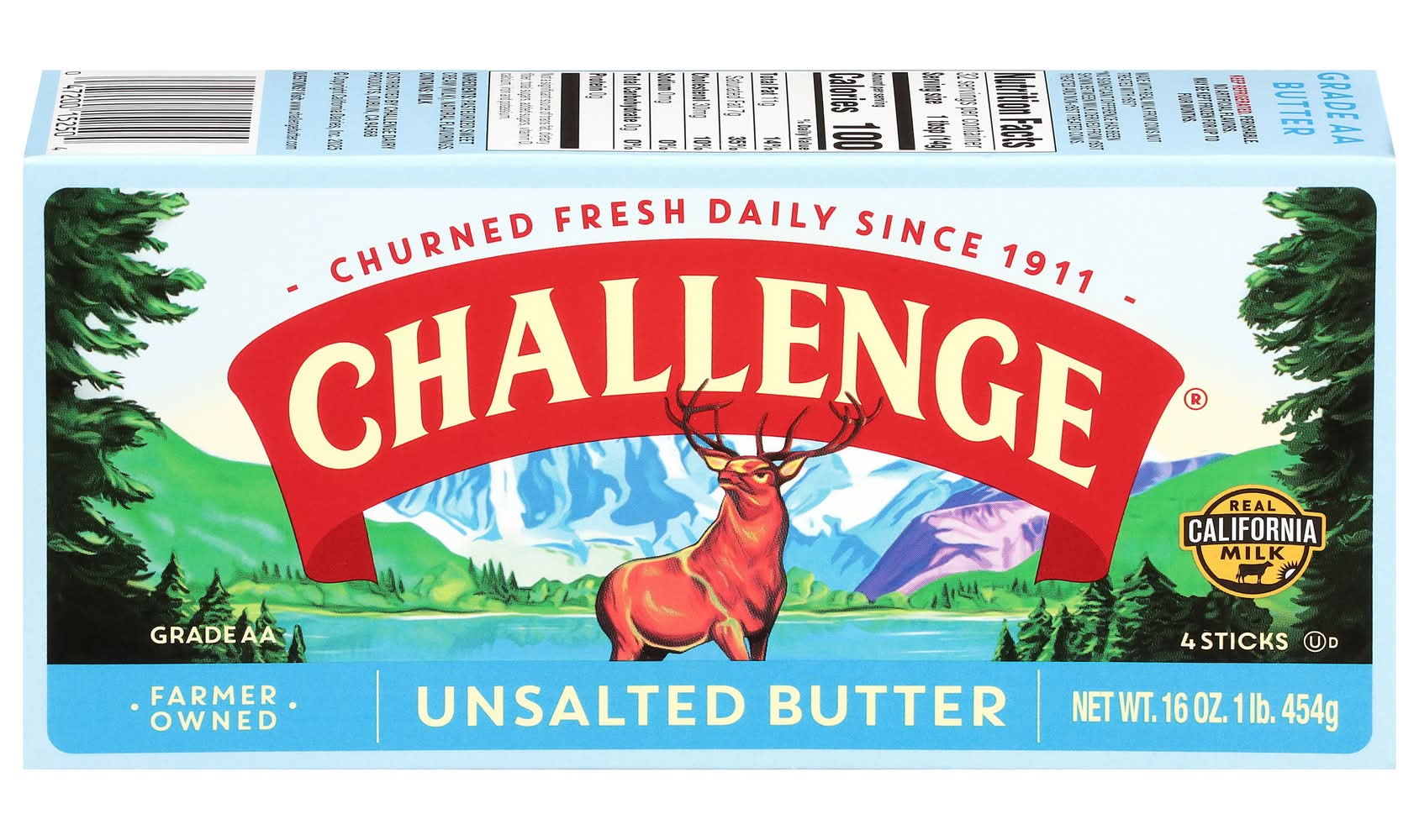 Challenge Butter Sticks, Unsalted (16 oz, 4 ct)