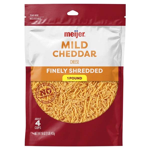Meijer Finely Shredded Mild Cheddar Cheese (16 oz)