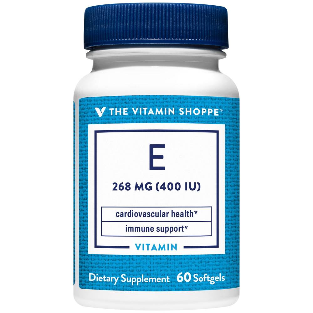 Vitamin E - Promotes Cardiovascular & Immune Health - 400 Iu (60 Softgels)