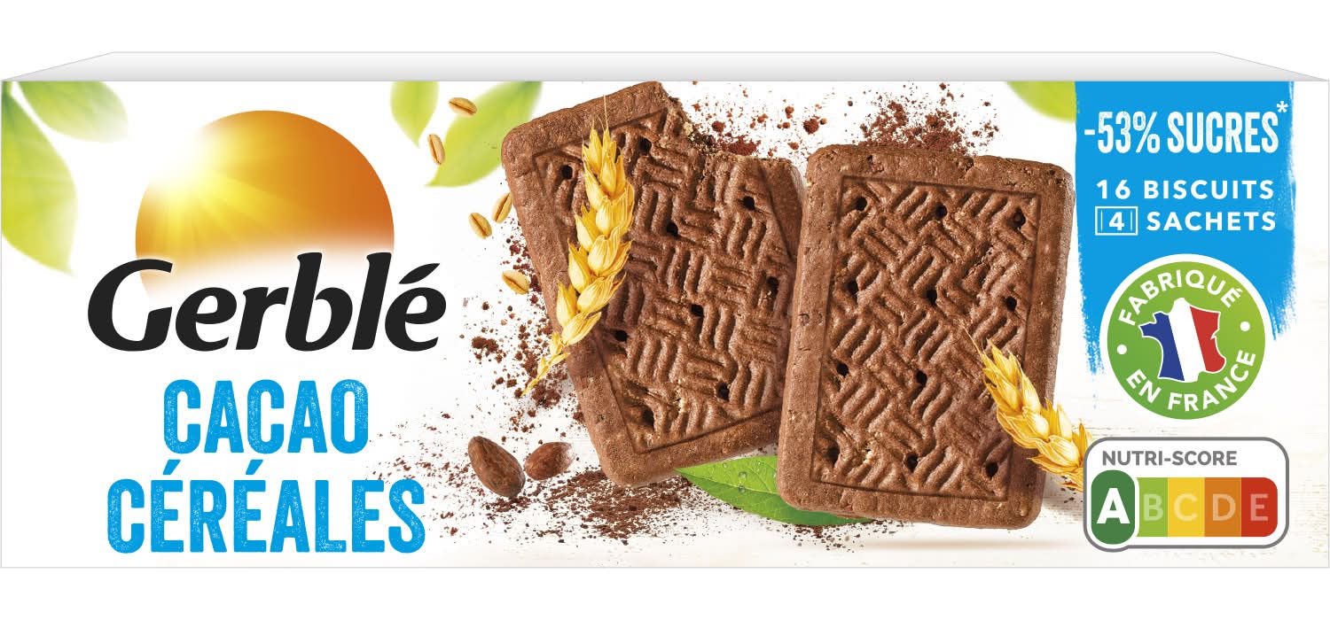 Gerblé - Biscuits cacao céréales (160g)