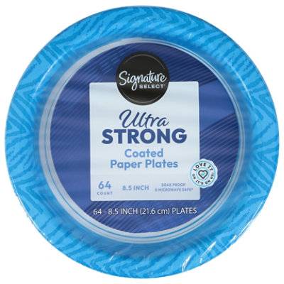 Signature Select Ultra Strong Plates 8.5 Inch - 64 Count