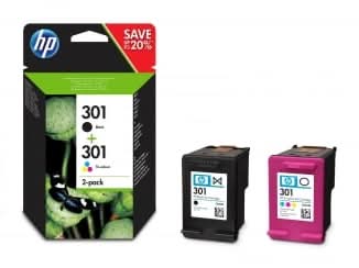 Cartucho de Tinta HP 301 N9J72AE Pack - Negro/Tricolor