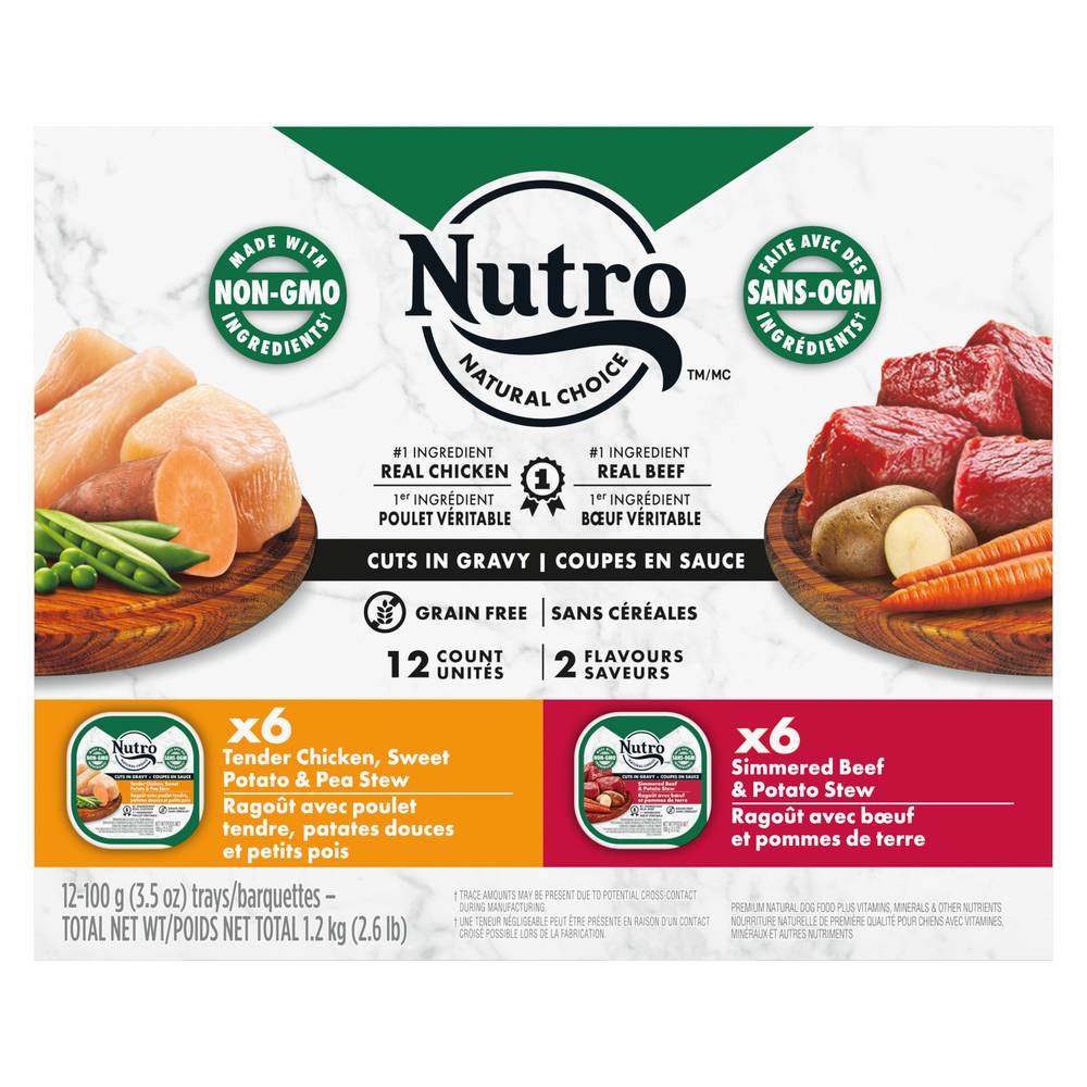 Nutro Cuts in Gravy Adult Wet Dog Food (12 x 100 g)