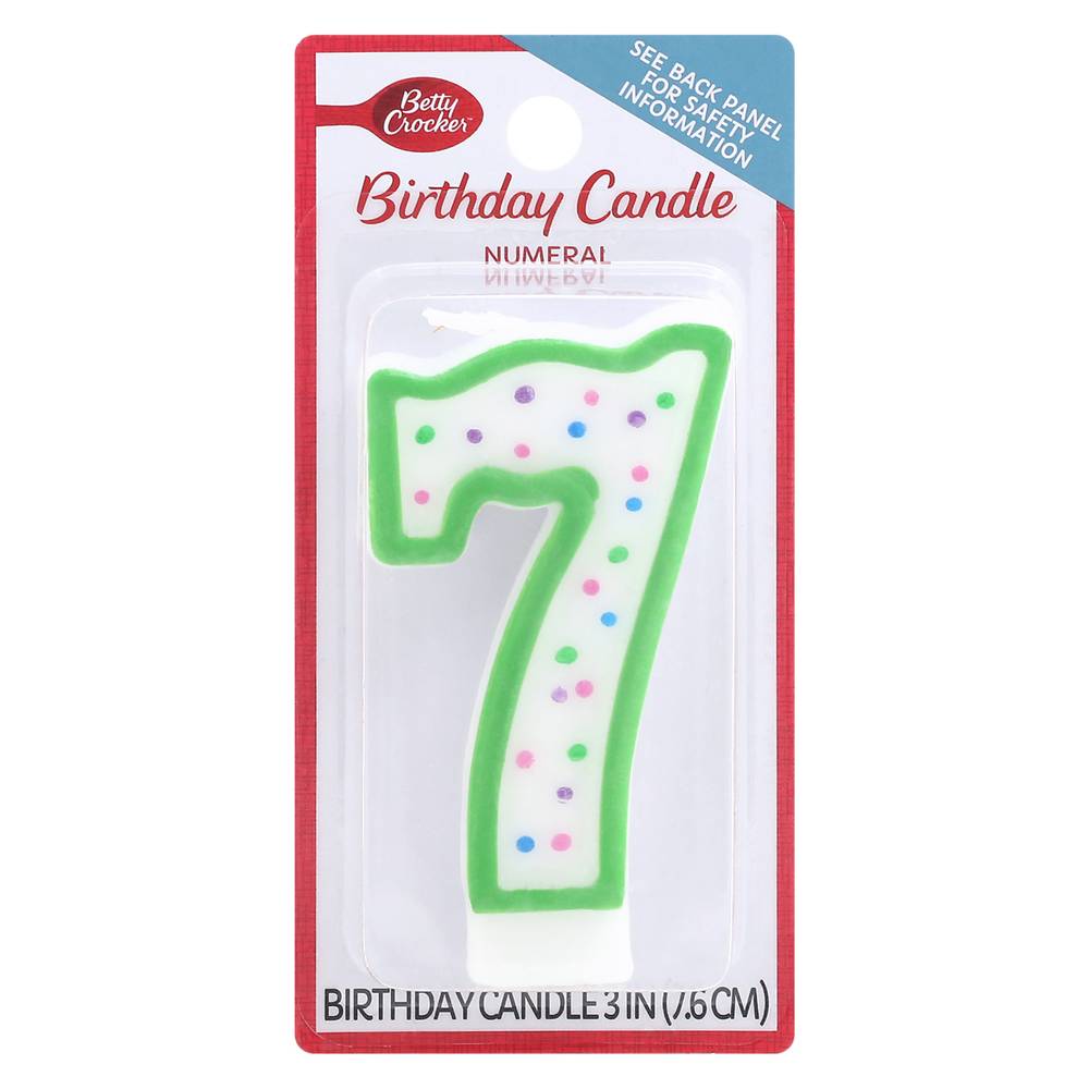 Betty Crocker No. 7 Birthday Candle