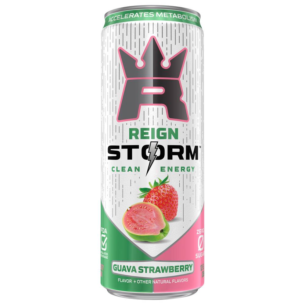 Reign Storm Clean Energy Drink, Guava-Strawberry (12 fl oz)