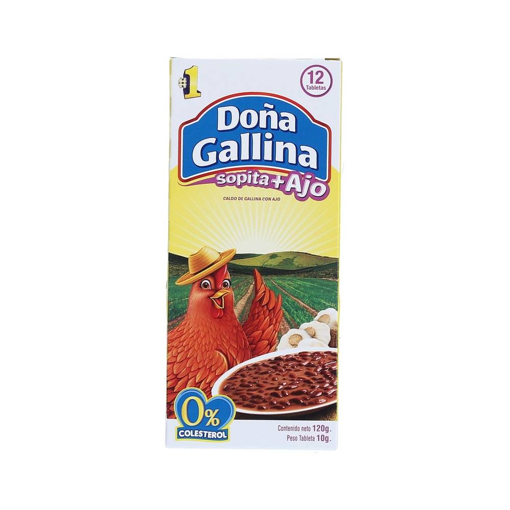 Sopita Doña Gallina Caldo De Pollo Con Ajo 12 uds