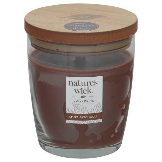 Nature's Wick Medium Jar Candle, Amber Patchouli (10 oz)