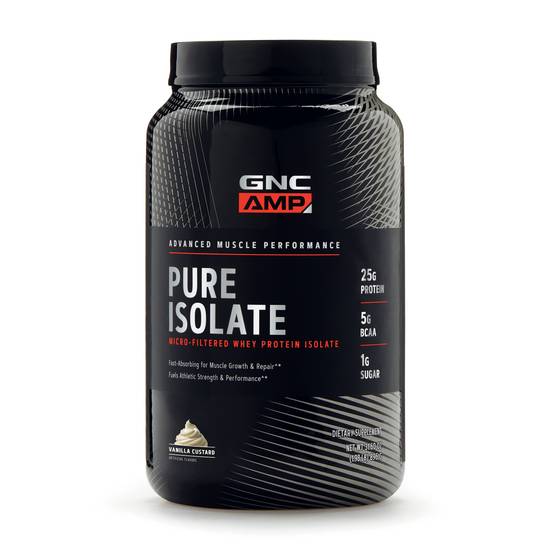 AMP Pure Isolate Dietary Supplement, Vanilla Custard - 1.98 lbs