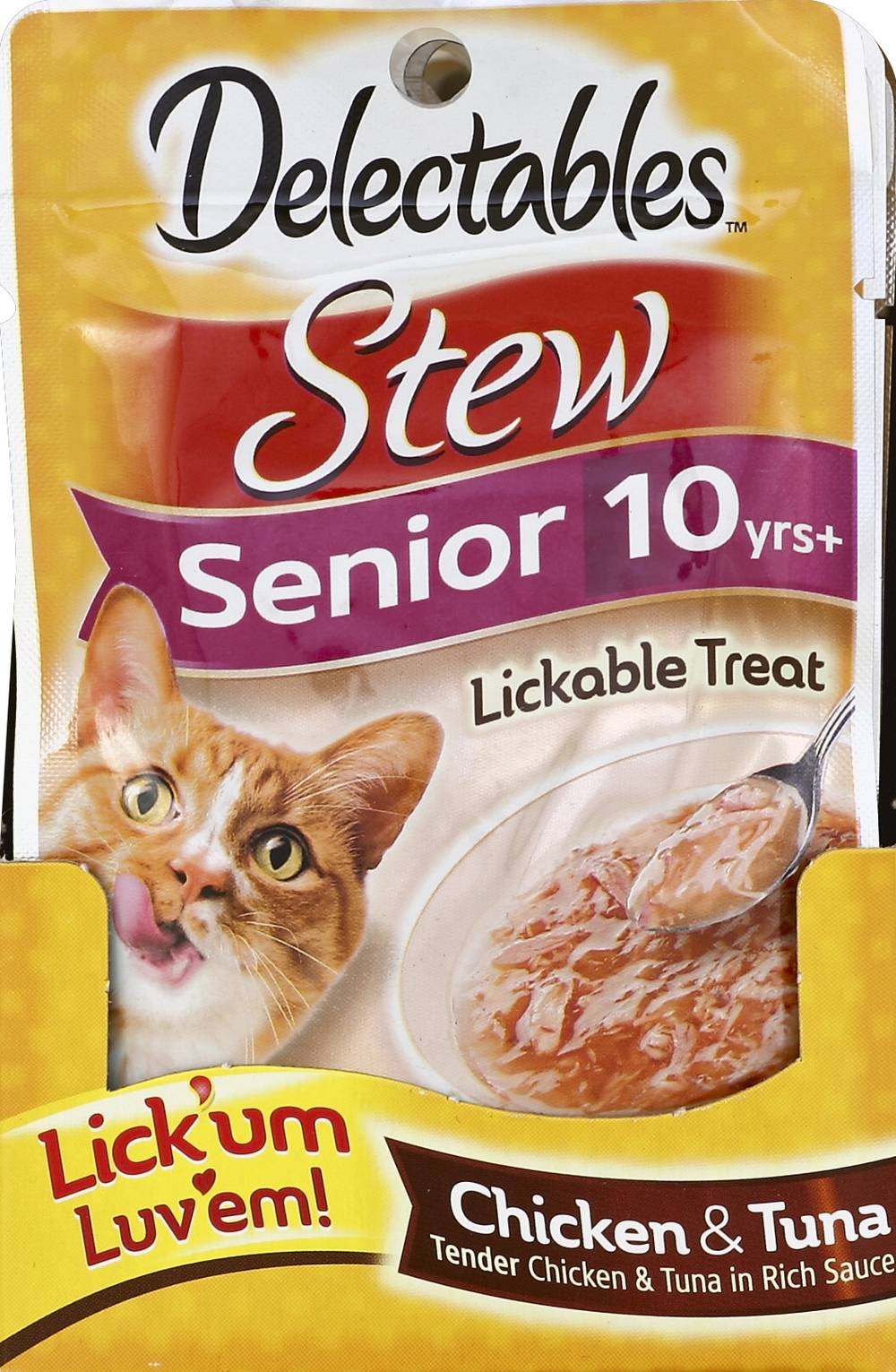 Delectables Stew Lickable Chicken & Tuna Treat For Senior Cats (1.4 oz)