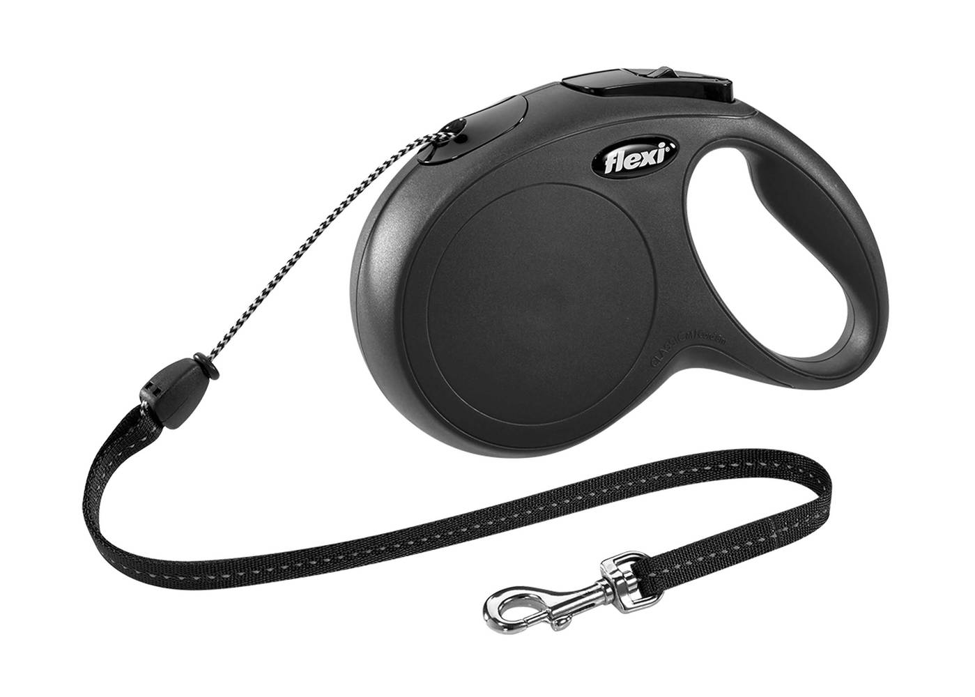 flexi New Classic Retractable Cord Dog Leash, Medium - 16 Ft, Black