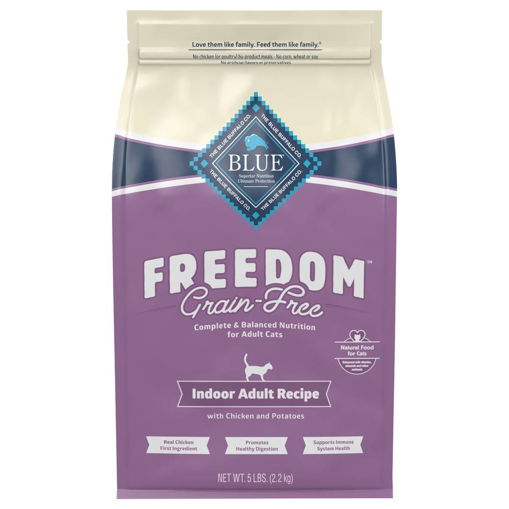 Blue Buffalo Freedom Grain Free Indoor Adult Recipe Chicken & Potatoes Cat Food (5.01 lbs)