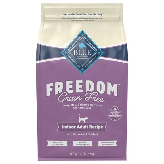 Blue Buffalo Freedom Grain Free Indoor Adult Recipe Chicken & Potatoes Cat Food