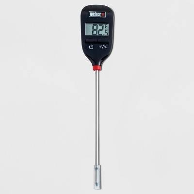 Weber Instant Read Thermometer: Handheld, Battery-Operated Grill Accessory with Auto Shut-Off