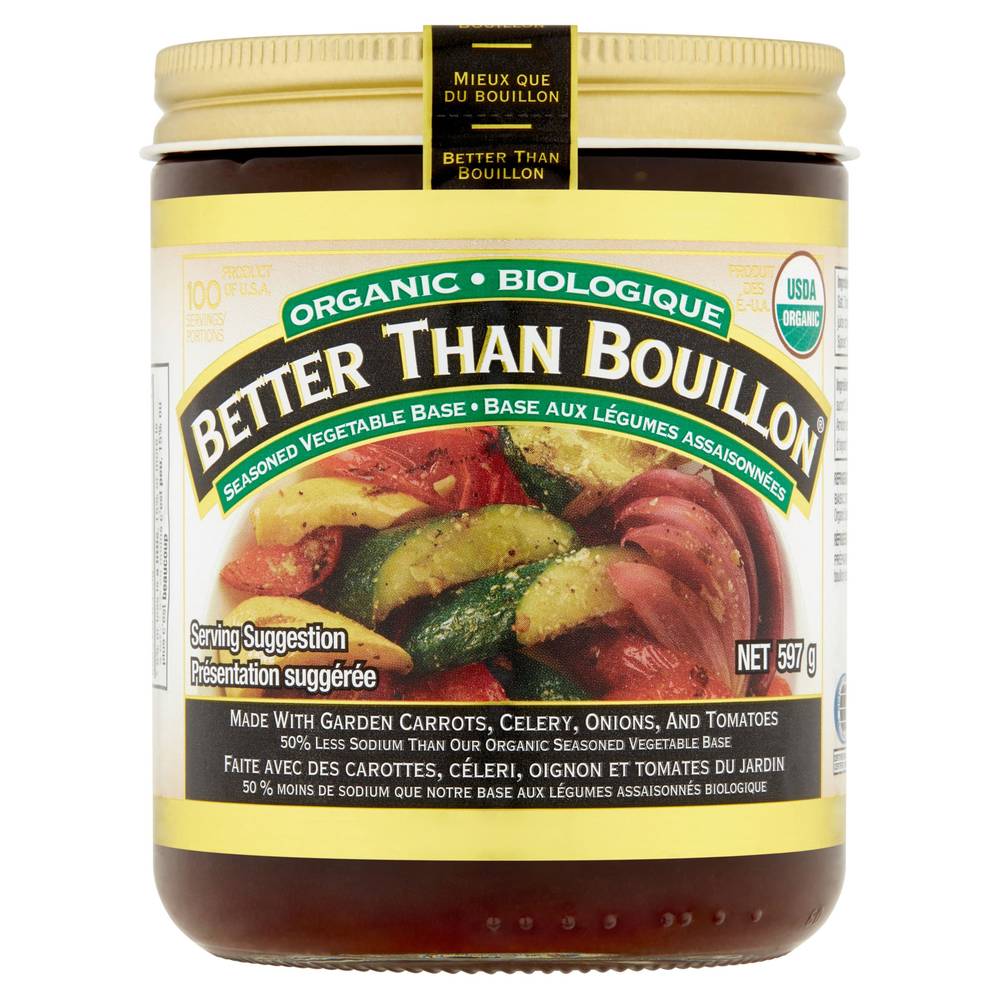 Better Than Boullon Base de légumes assaisonnés (597 g) - Seasoned vegetable base (597 g)