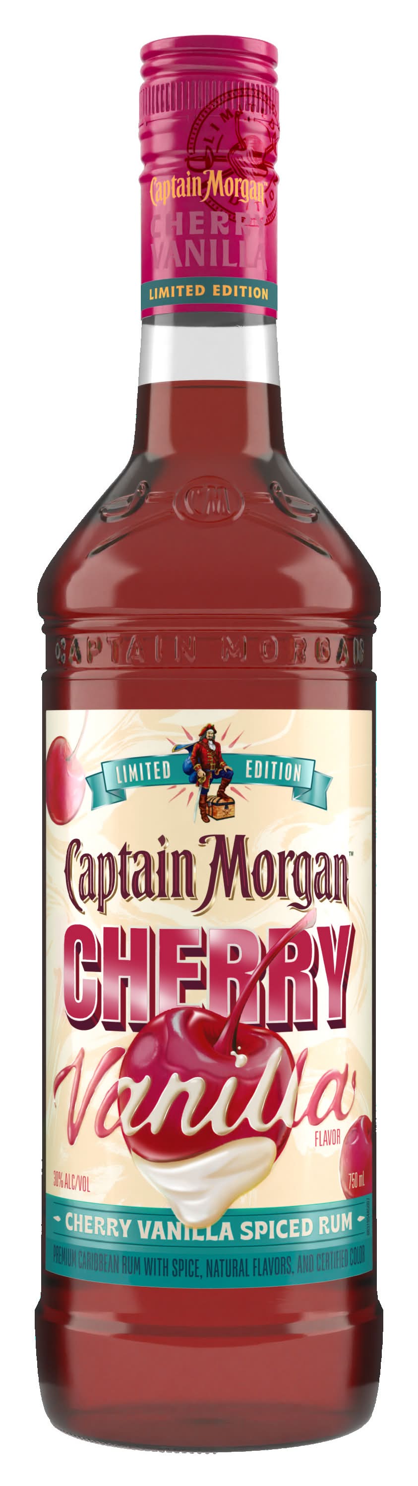 Captain Morgan Spiced Rum, Cherry-Vanilla (750 ml)