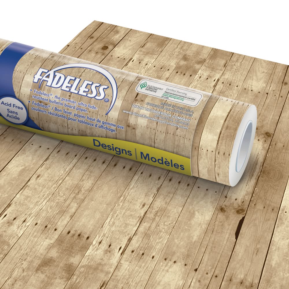 Fadeless Pacon Designs Paper Rolls, 48 inx12 ft, Wood