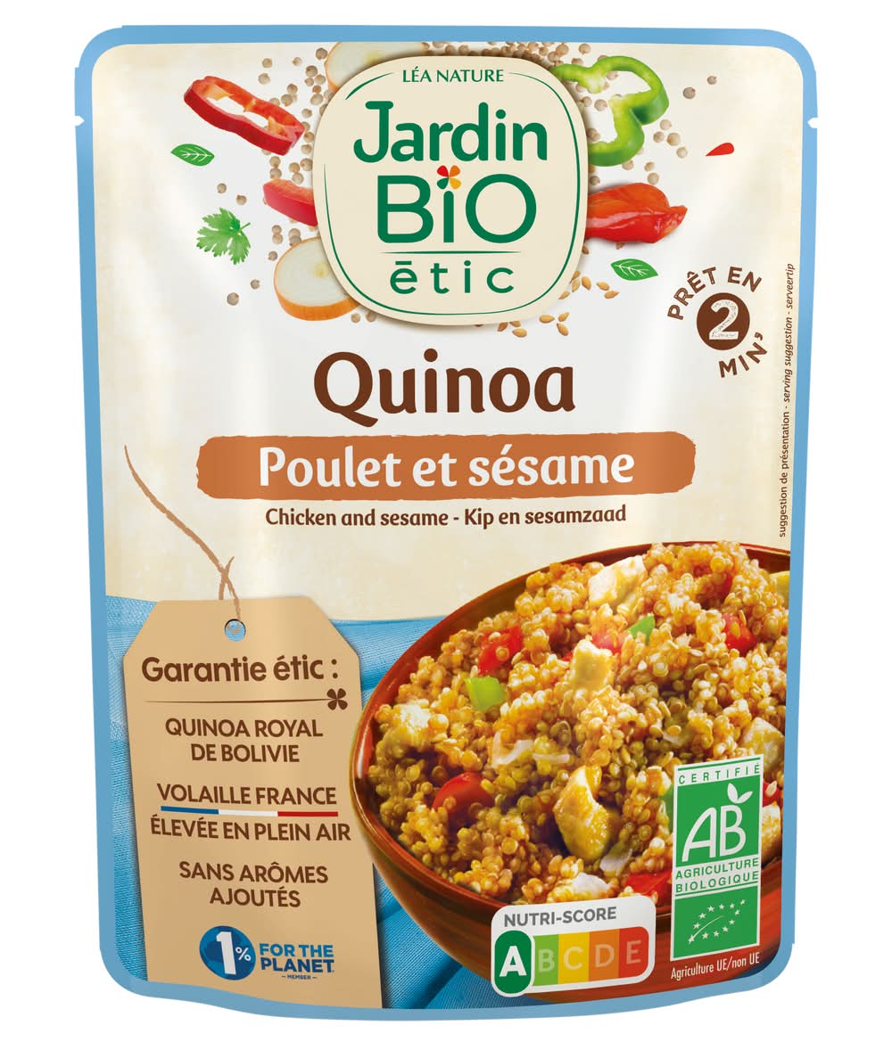 Jardin BiO étic - Plat cuisiné quinoa poulet sésame (250g)