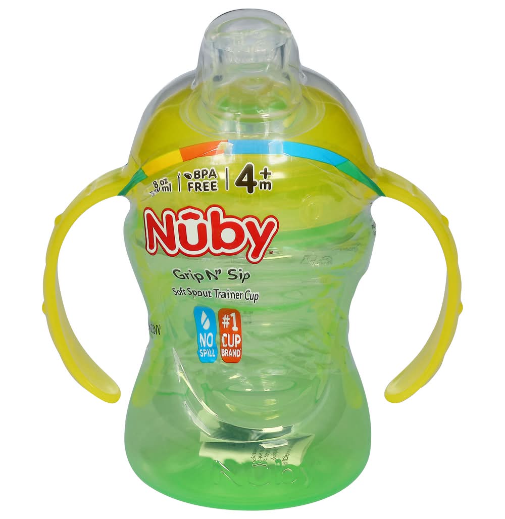Nûby Grip N Sip 8oz 2 Handle Silicone Spout Cup