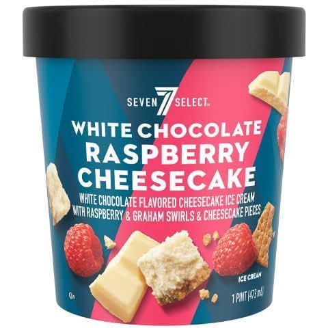 7-Select Ice Cream, White Chocolate Raspberry Cheesecake (1 pint)