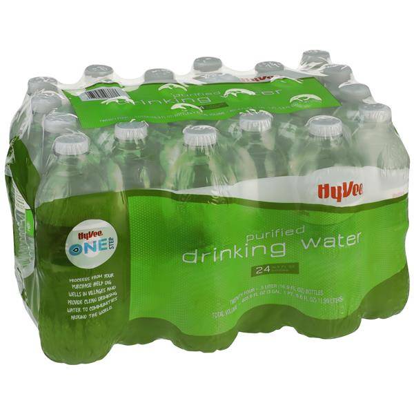 Hy-Vee One Step Purified Drinking Water (24 x 16.9 fl oz)