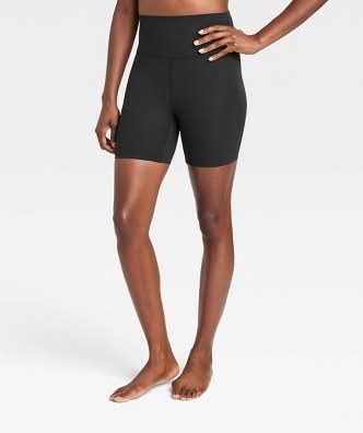 All In Motion Everyday Soft Ultra High Rise Bike Shorts, Women, L, Black