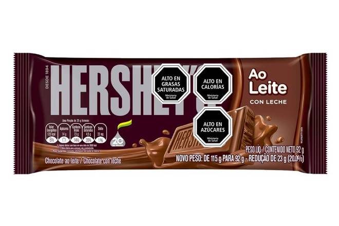 Hershey's Chocolate Leche 92 g