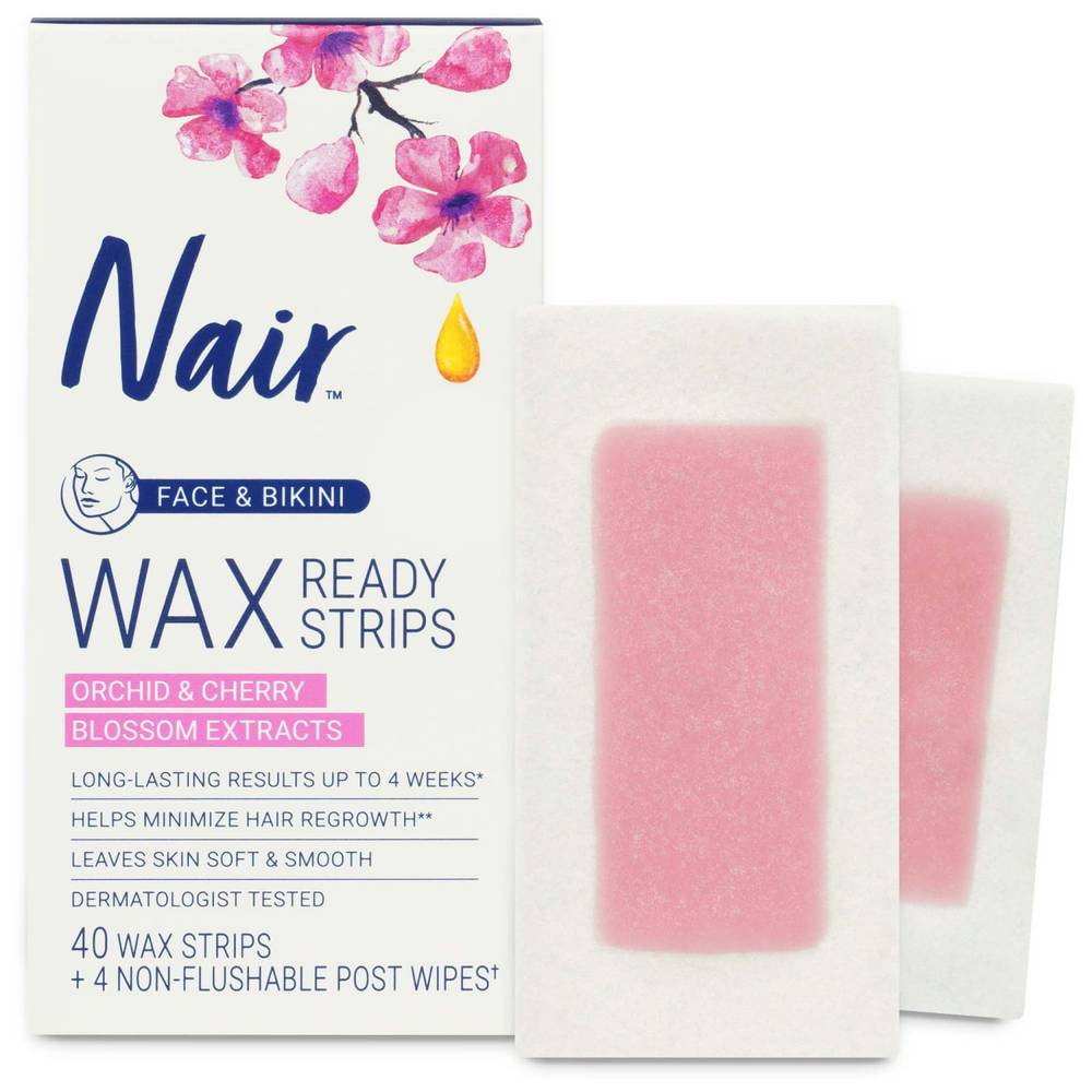 Nair Face & Bikini Wax Strips (40 ct)