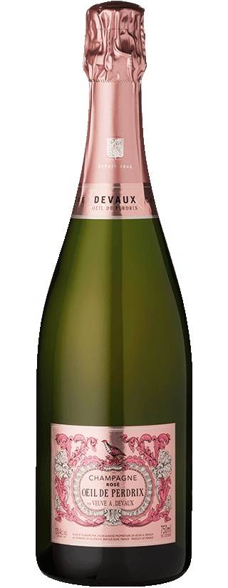 Devaux Oeil De Perdrix Brut Rosé Champagne Chardonnay Wine (750 mL)