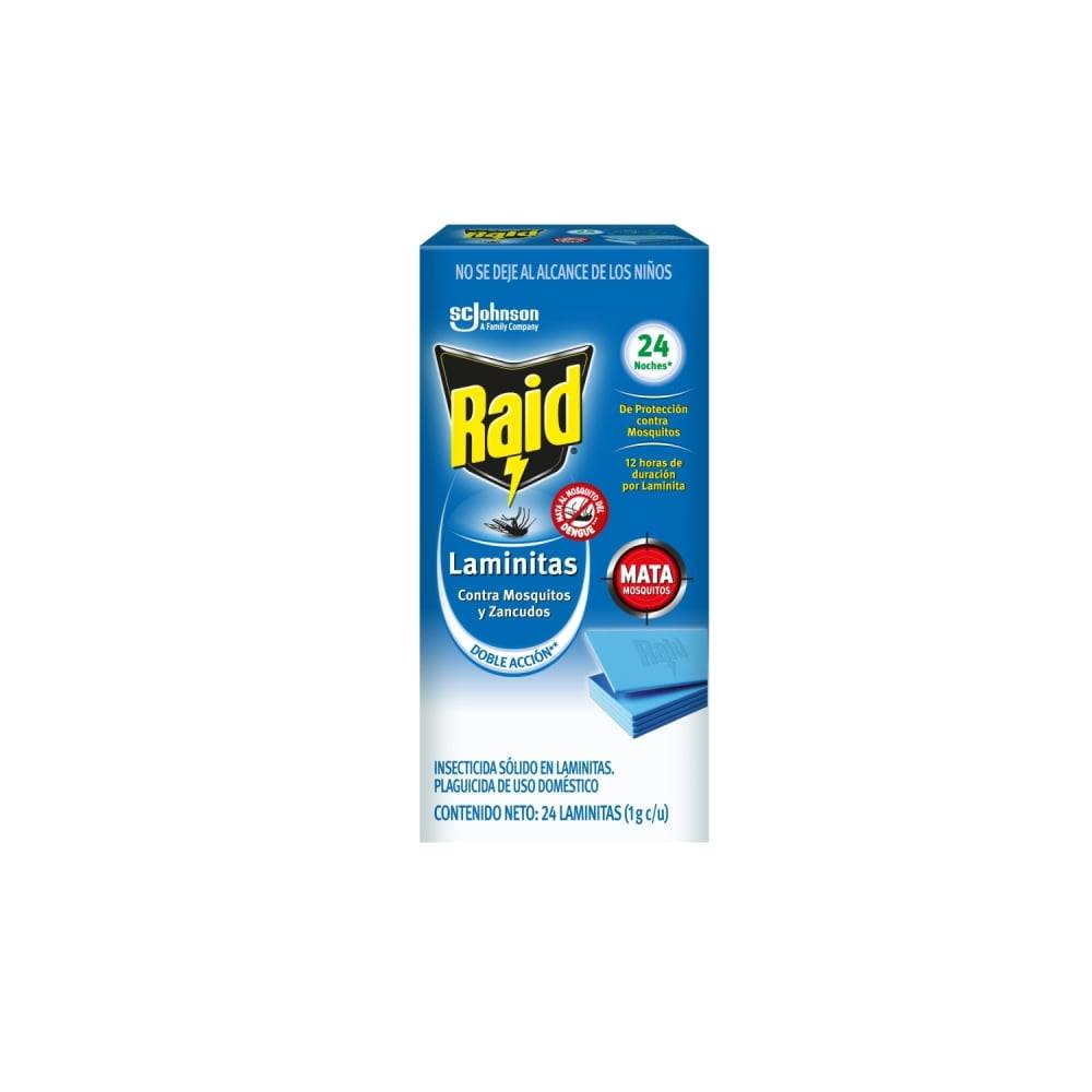 Raid insecticida en laminitas contra mosquitos (16 un)