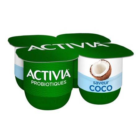 Yaourt coco bifidus ACTIVIA - les 4 pots de 125 g