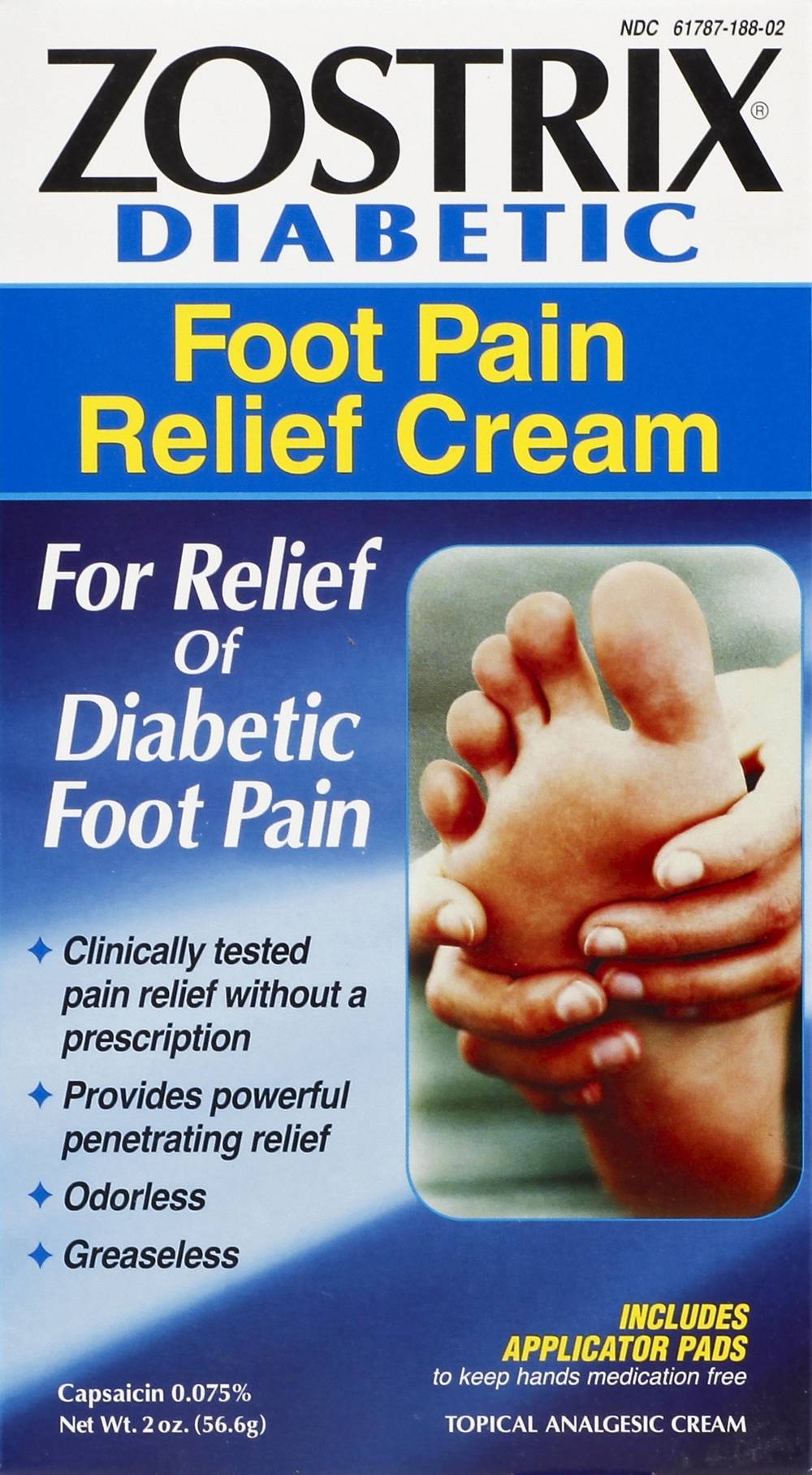 Zostrix Foot Pain Relief Cream Delivery Near Me   Order Online ...