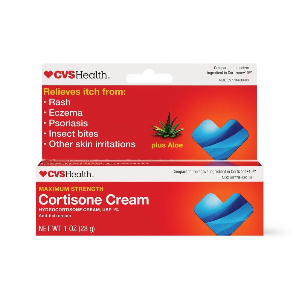 Cvs Health Maximum Strength Cortisone Anti-Itch Cream Plus Aloe